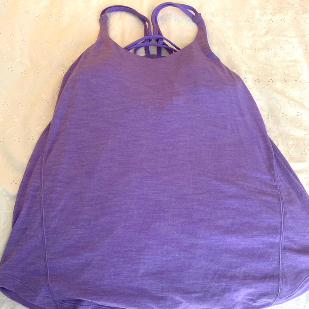 Lululemon purple heathered bra tank in excellent condition